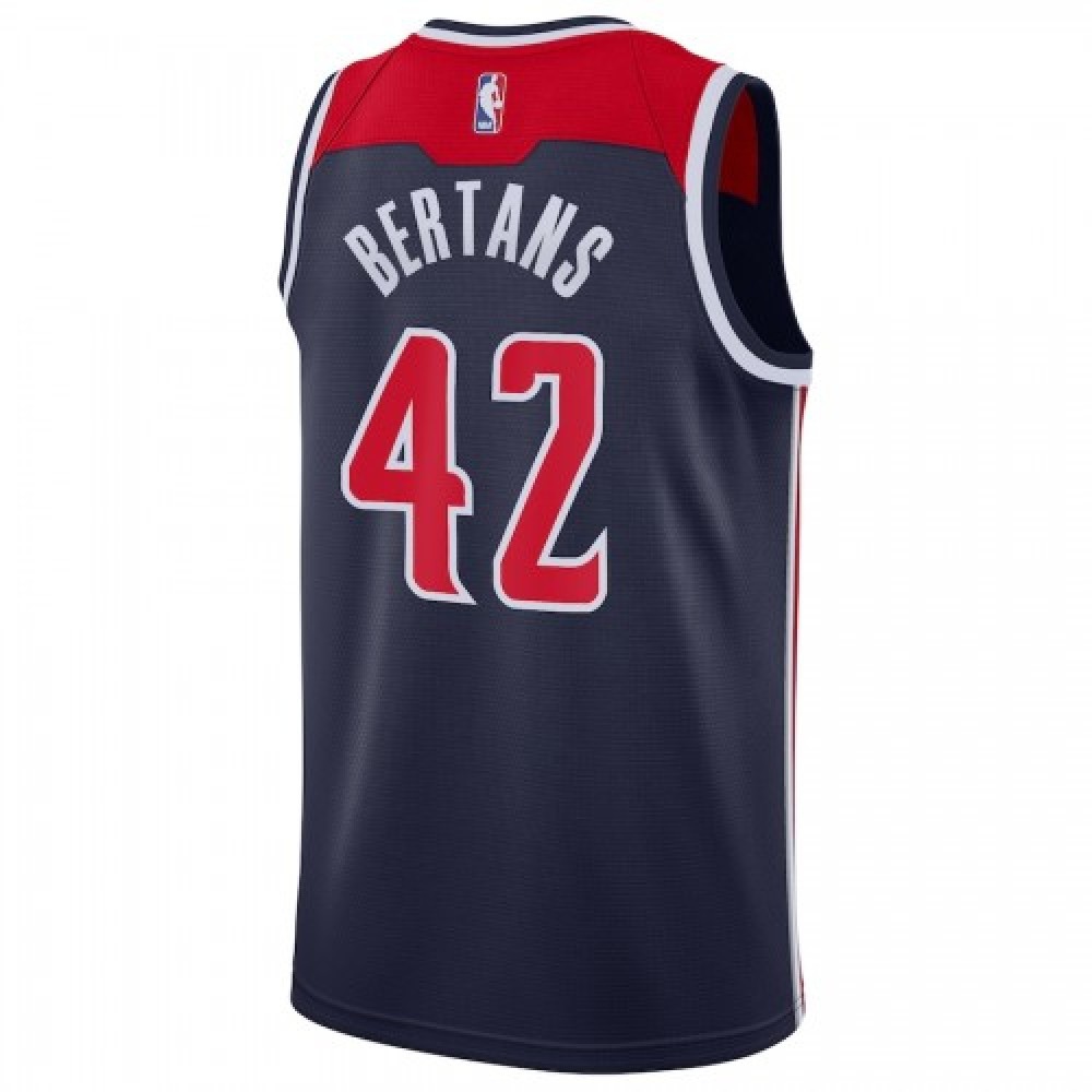 Men's Washington Wizards Davis Bertans #42 Navy Swingman Jersey - Statement Edition-Pro Kit Vault | Brand New 26/27 Sports Jerseys